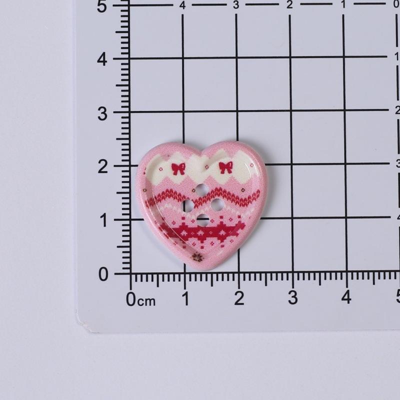 10/20Pcs Mixed Color Heart Shaped 4-Hole Button For Sewing Clothes Accessories Crafts Scrapbooking Diy Apparel Supplies