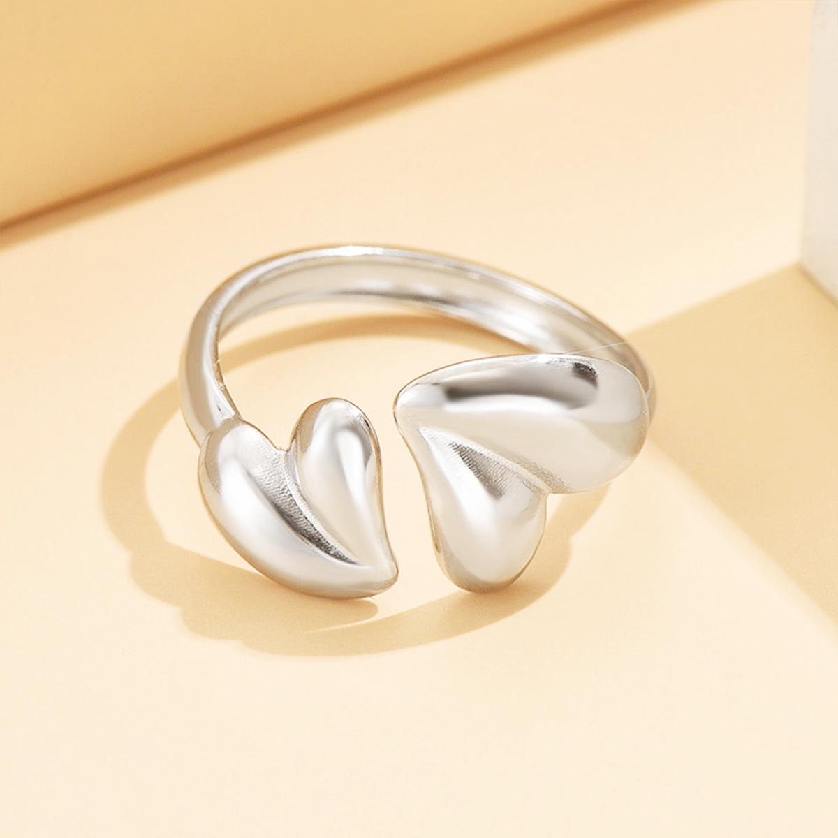 Stainless Steel Princess Style Heart Ring - Valentine s Day Gift for Women