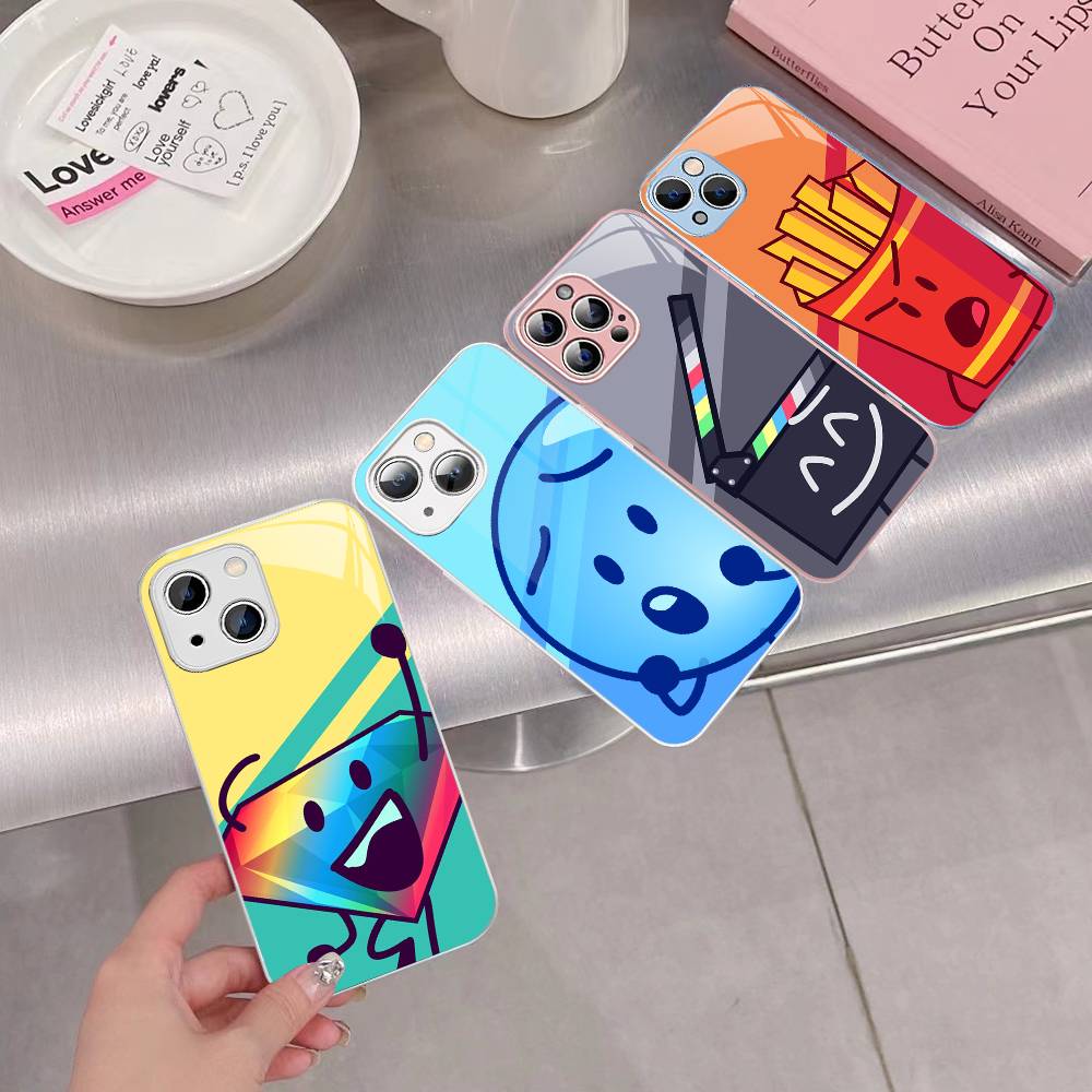 Bfdi Battle For Dream Island Tempered Glass For Iphone 14 13 12 11 Pro Mini XS MAX 14Plus X XS XR Cover