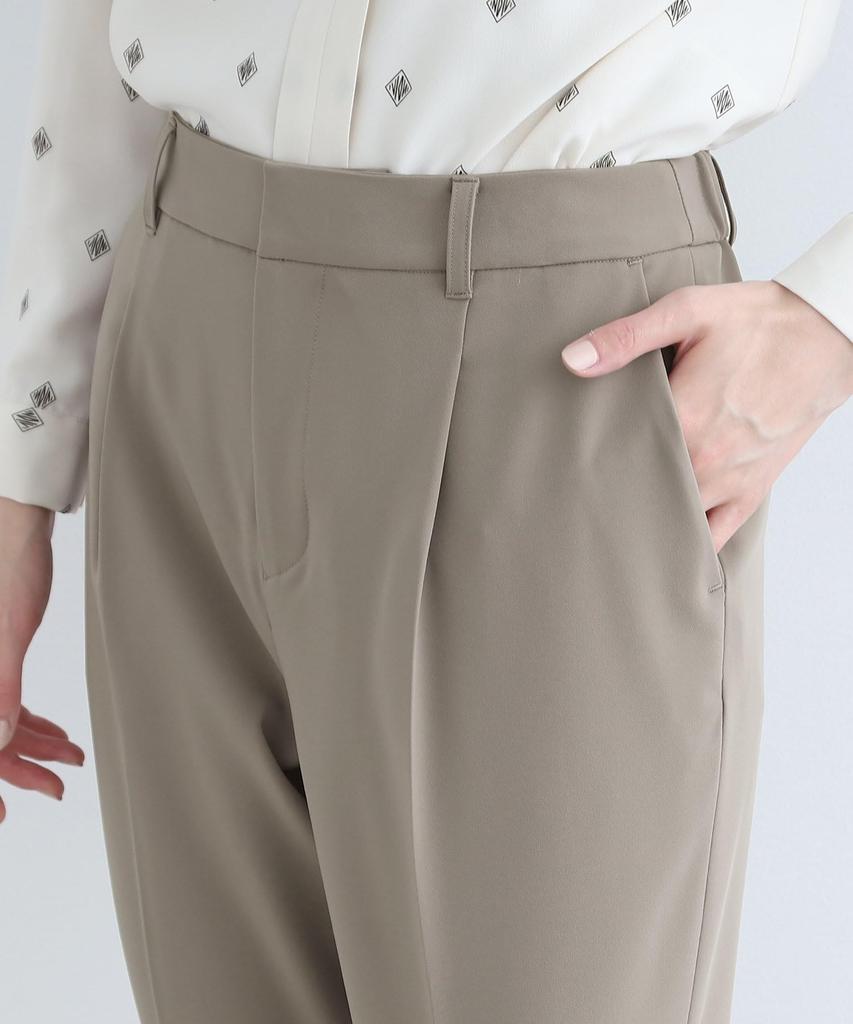Pants Stretch Tuck Tapered Pants 12761025 Greige 15 [Indivi] (single Item) [Standard suit/washable/UV Care] Women's (050) (3L)