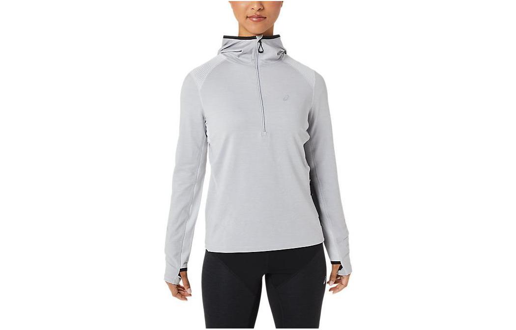 ASICS Sweatshirts Women s Gray Hooded Moderate Other 2012C386-020 L