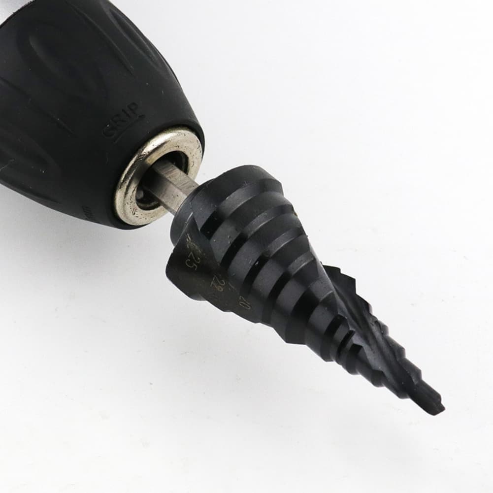 Heavy Duty Step Drill Bit with Anti-Slip Tip and High-Speed Precision for Accurate and Clean Drilling on Metal and Wood