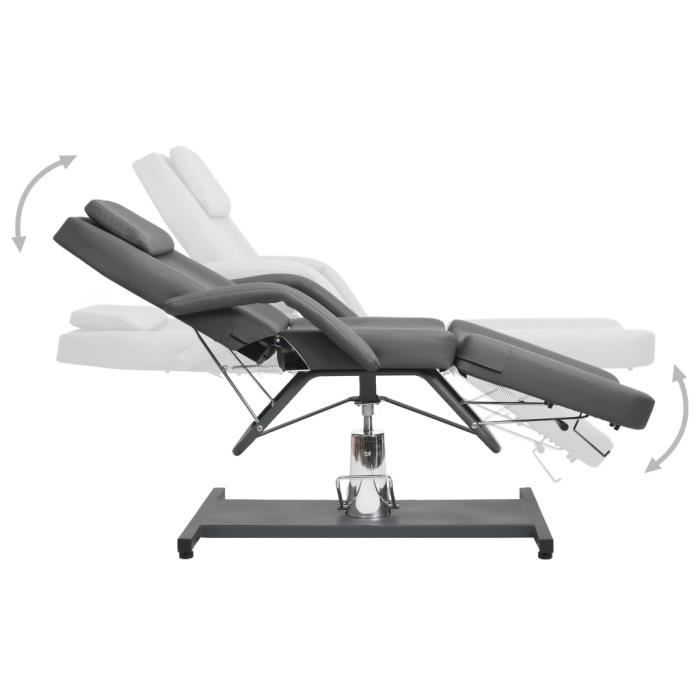 VidaXL Massage Table Grey 180x62x(87-112) Cm