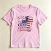 God Bless America American Flag Cross Graphic TShirt Patriotic 4th Of July Christian Tee Usa Independence Day Faith T