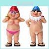 Nackte Harz-Gartenzwerg-Statue Für Magische Gartendekoration Nudisten Geschenk