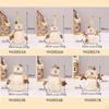 Christmas Snowman Doll Figure Ornaments Short Plush for Festival Hotel Tabletop Home Decoration