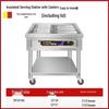 Stainless Steel Mobile Food Warming Table with Casters - Insulated Hot Dish Serving Cart