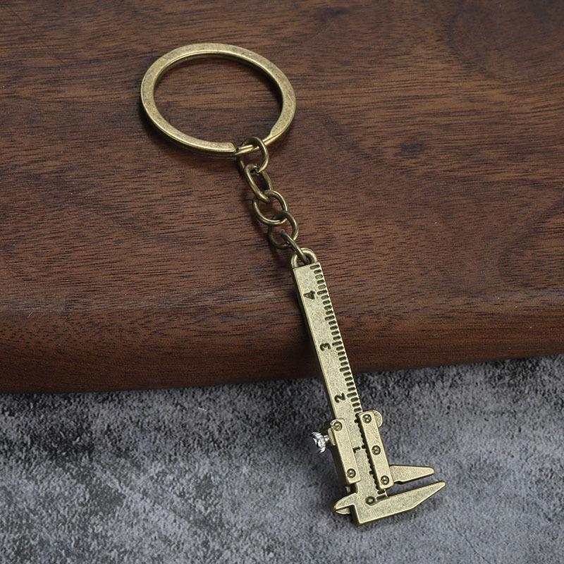 Mini Vernier Caliper Keychain Pendant, Compact and Portable Alloy Measuring Tool, Practical Key Jewelry