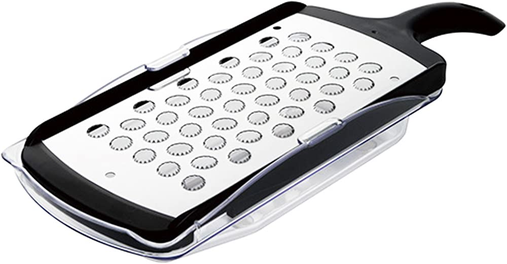 Скоростная терка Shimomura Kogyo с теркой для редьки, черная, японского производства, контейнер профессионального класса, PG-614, Цубаме-Сандзе, Ниигата, чёрный