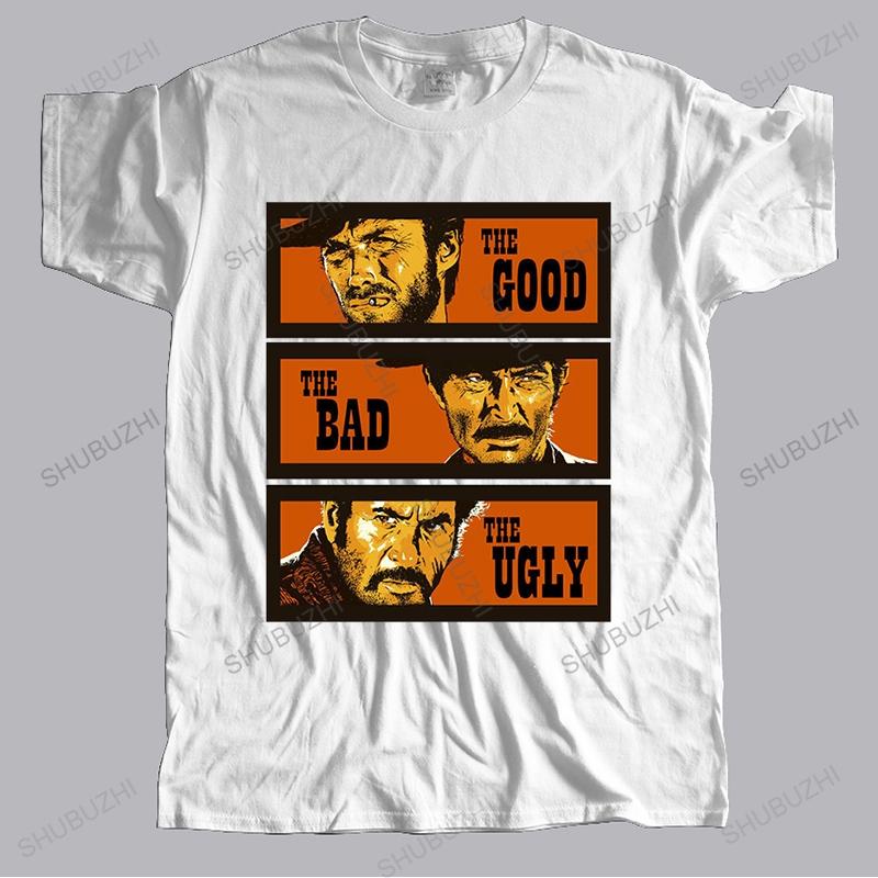 

new Summer Fashion Humans Face Men TShirt The Goodthe Bad And The Ugly Art Print T Shirt Cotton Top Short Cool Tee Shirt S