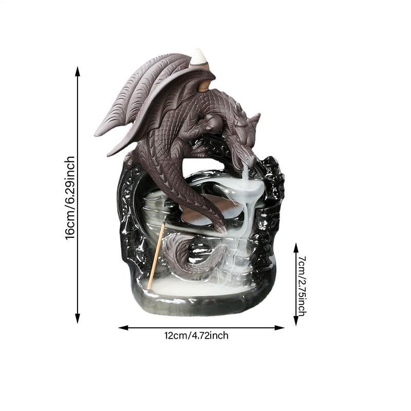 Creative Dragon Waterfall Backflow Incense Burner Pterosaur Home Decor Incense Stick Holder Ceramic Censer Handicrafts
