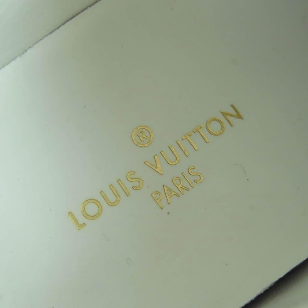 Great LOUIS VUITTON Low Cut Sneakers Monogram Lace-up White Leather Women 36 Used
