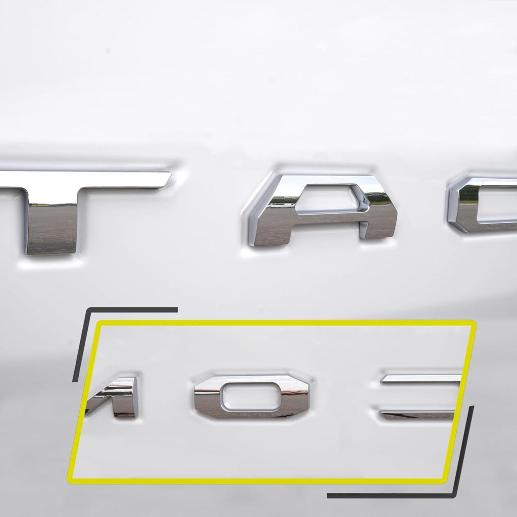 QEZT6 Dedicated Toyota Tacoma 2024+ Tailgate 3D Letter Cover Emblem Car Sticker Design Car Accessories Sticker