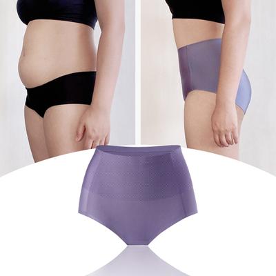 Damen-Höschen, hohe Taille, einfarbig, nahtlos, weich, antiseptisch, dehnbar, dünn, atmungsaktiv, Bauchkontrolle, Lady Underpantis, Slips, Unterwäsche