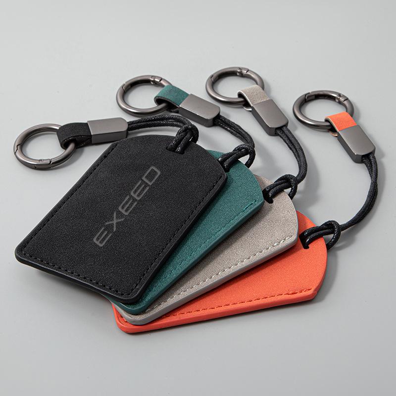 Luxury Suede Card & Key Holder for Exeed Star Era ES Cards & Keychains