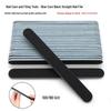 Nail File Strips - Black and Blue Core, Straight Shape, Double-Sided, 100/180 Grit Manicure Polishing Strips