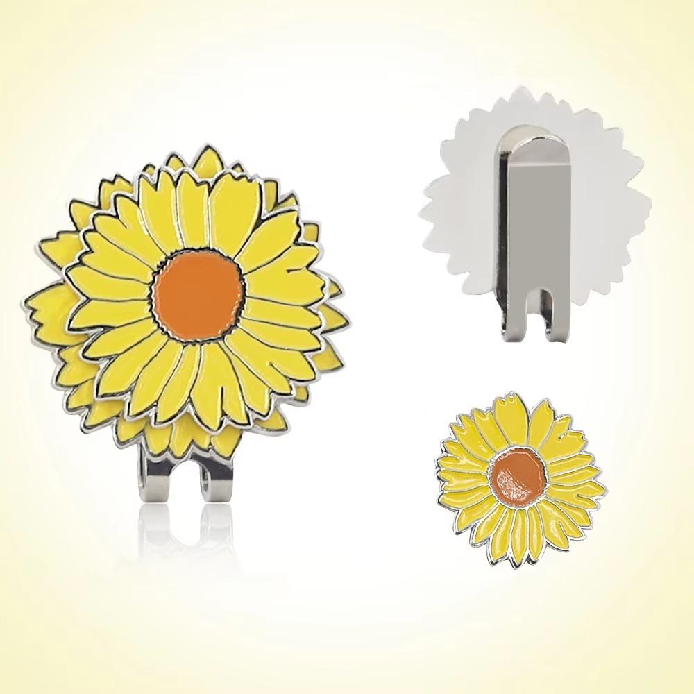 Flower Shaped Golf Cap Clip Magnetic Golf Hat Marker Outdoor Sports Golf Ball Mark  Jewelry Gift