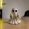 Quirky Ghost Figurine Halloween Figurine, Funny Spooky Middle Finger Statue, Table Decorations, Cartoon Cute Resin Holiday Desktop Ornament Decor for