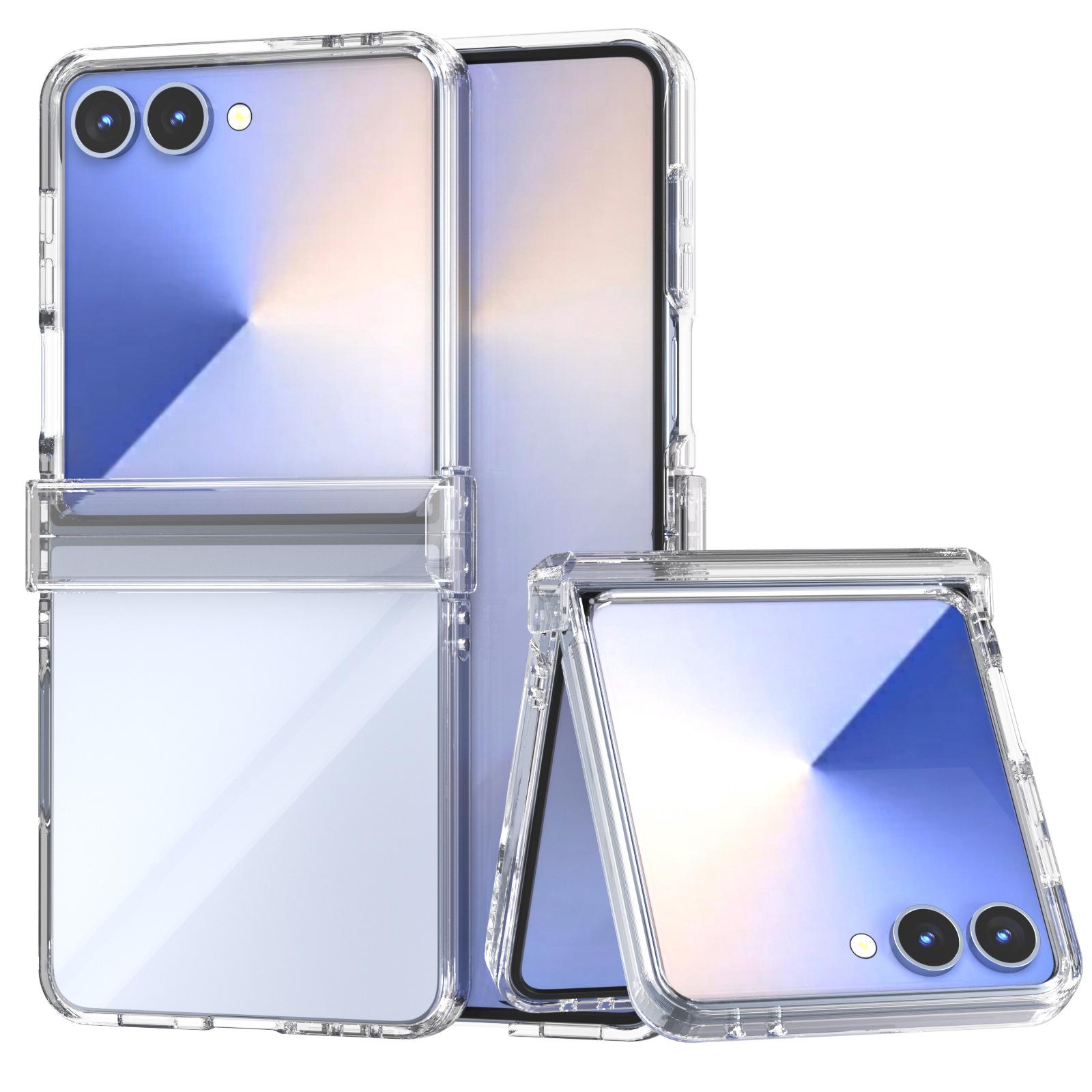 

Прозрачный складной чехол-книжка для Samsung Galaxy Z Flip7 5G Flip 7 6 Flip6 Flip4 Flip3 Flip 5 4 3 Аксессуары для телефона Galaxy Z Flip5 чистый