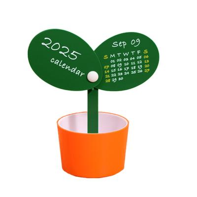 New Plastic Desk Calendar Creative 2025 Year Table Calendar Multi-function Pen Holder Home Office School
