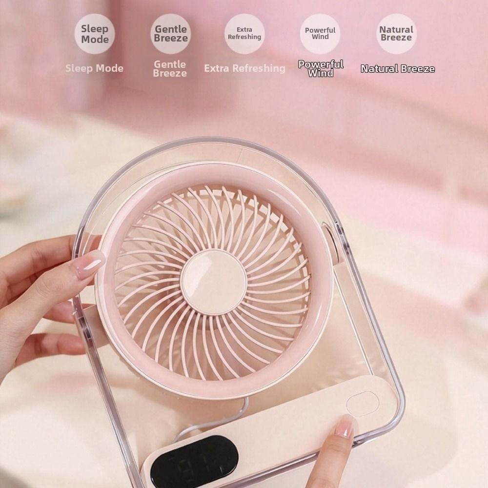 Silent USB Fan 5 Speed Mini Desk Cooling Fan Long Lasting Table Fan Home Office Use