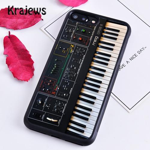 Krajews Vintage Synth Synthesizer Moog Phone Case For iPhone 17 Air 16 15 14 Plus 11 12 13 Pro Max Cover Coque