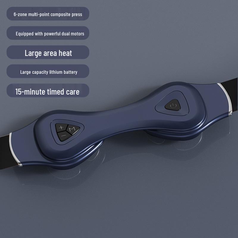 Dual Motor Abdominal Massager with Microcurrent, Heating, and Vibration - LCD Display