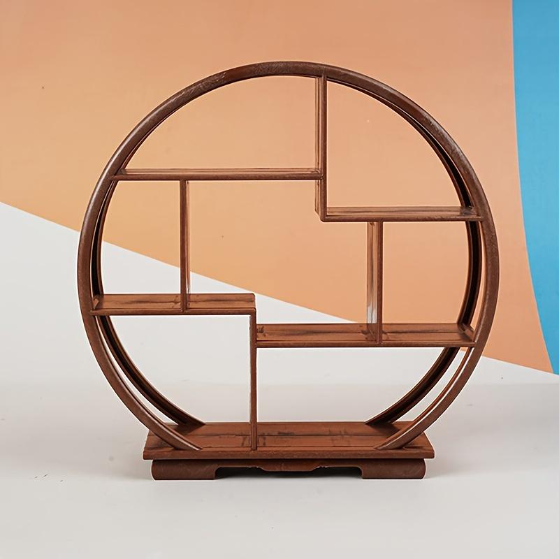 

1pc Vintage Chinese-Inspired Miniature Dollhouse Furniture Set Traditional Oriental Architecture Model Collectible Display 1pc темно-коричневого кольору