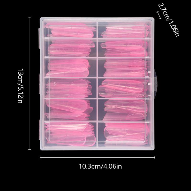 120Pcs Nail Mold With Edges Scale Inside Acrylic False Nails Tips Quick Building Gel Mold Extension Top Upper Forms Extension