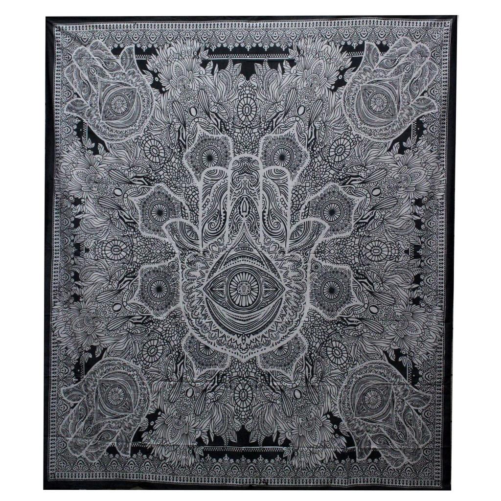 Bedspread and Wall Hanging - Double Cotton Hamsa