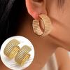 Elegant Hollow Mesh Stud Earrings: High-End Luxury & Unique Design for Women