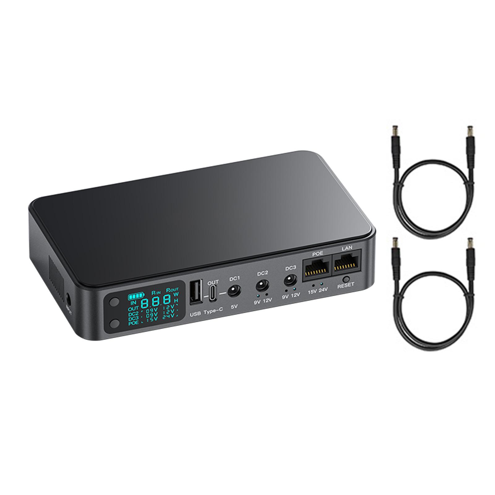 

Mini UPS Backup Power Supply with Adjustable Output Voltage Portable Uninterruptible Power Source for Homes & Office Use B