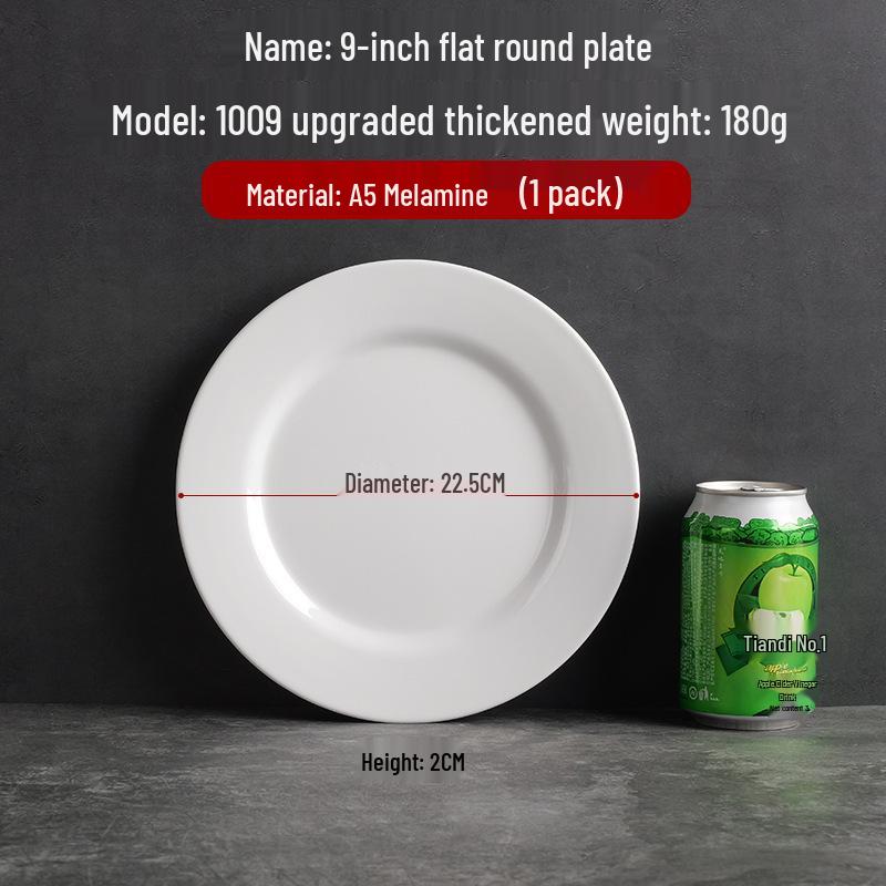 Runde Essteller im Melamin-Porzellan-Stil mit Seidenblumen-Design für Restaurants und Hotels