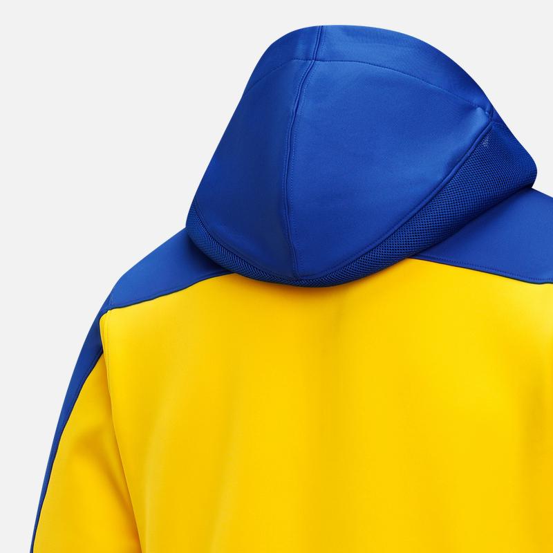 Nike Dri-Fit NBA Golden State Warriors Quick-Dry Hooded Long Sleeve Jacket Men Jacket Light-Blue Amarillo-Yellow FV1524-495
