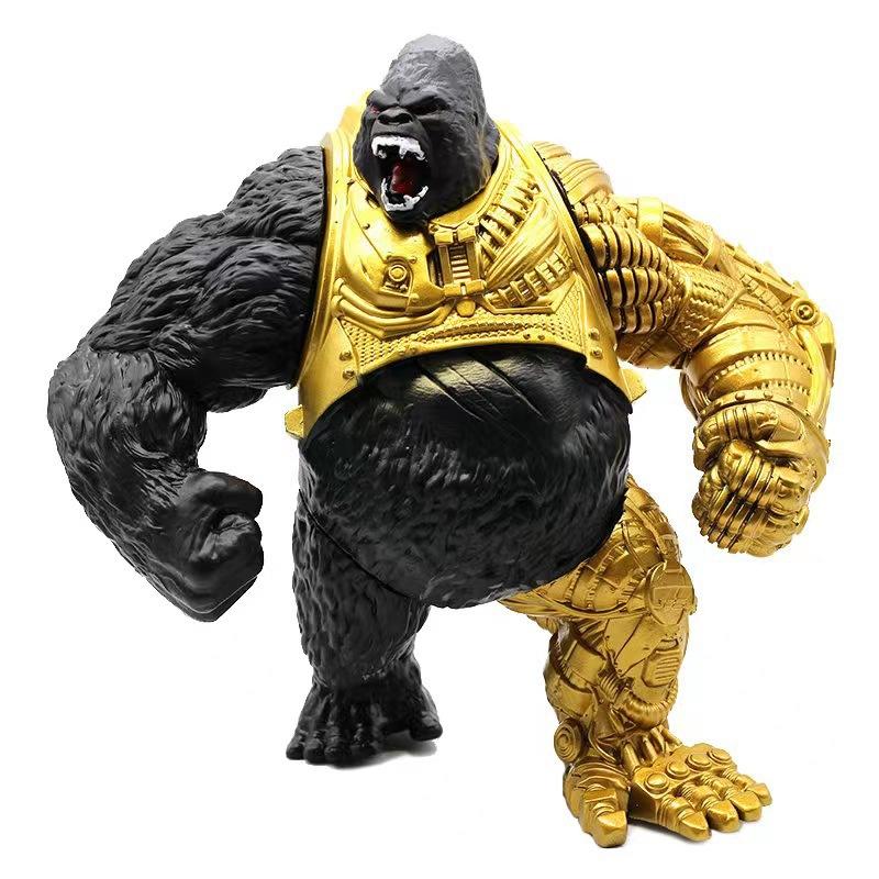 2024New Soft Rubber Mechanical King Kong Action Figure Battle Monster Gorilla Model Toy Decoration Gift 5 Joints To Move