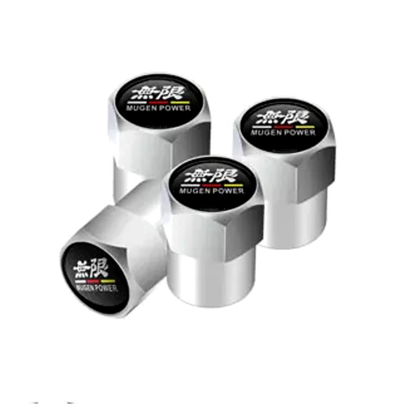 4Pcs Car Wheel Tire Valve Caps Dust Proof Covers Stem Air Caps For Honda Mugen Power Civic Accord CRV Hrv Jazz Accessories