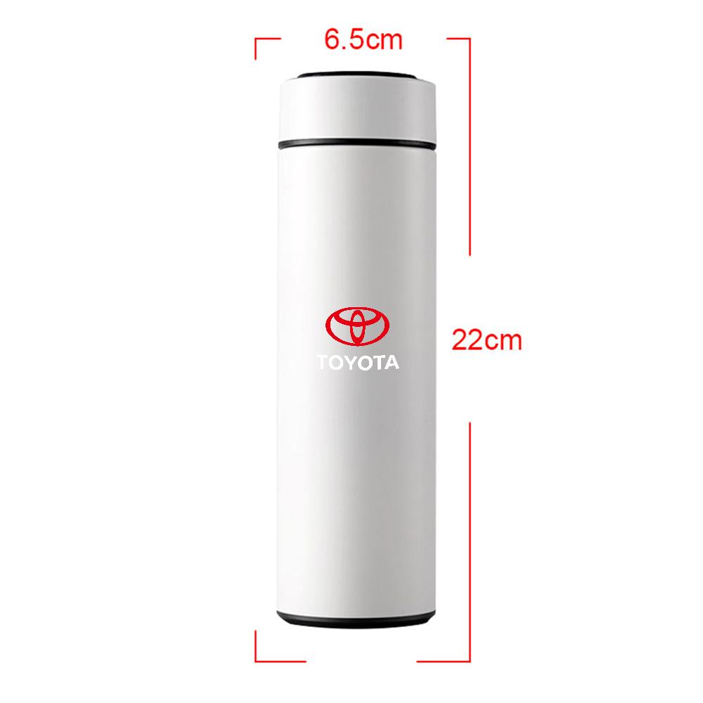 Toyota 2026 Nya Navkapslar 500ML Rostfritt Stål Intelligent Temperaturvisning LED Termosmugg Toyota 4runn Bilklistermärke