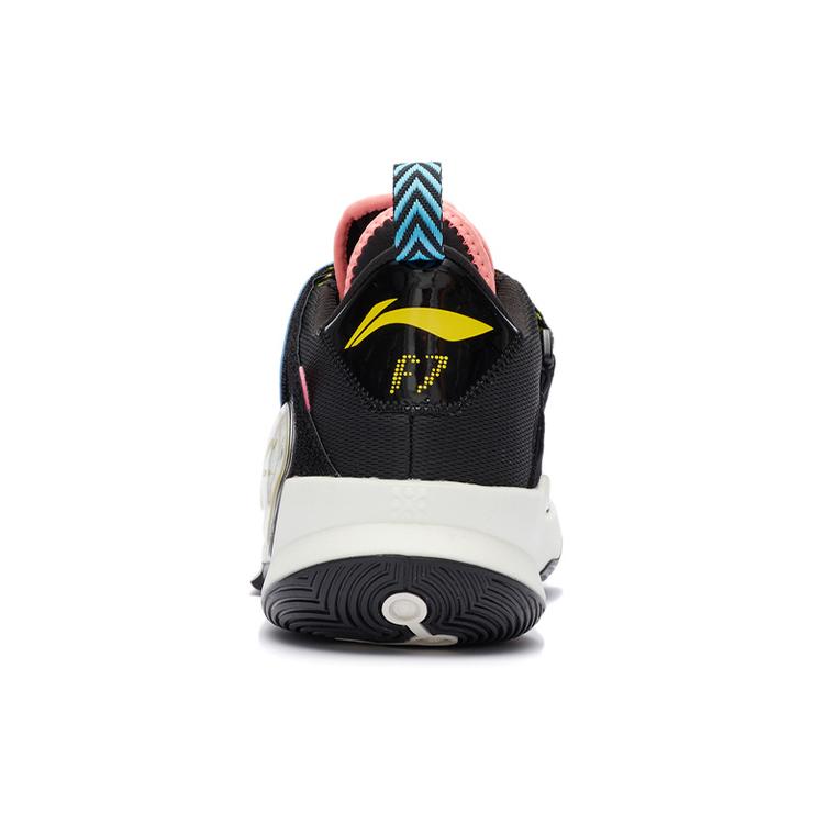 Li Ning Wade Fission 7 V2 Textile, Synthetic Leather, TPU Cushioning Low Top Basketball Shoes Men's Black Blue Pink ABPR047-14