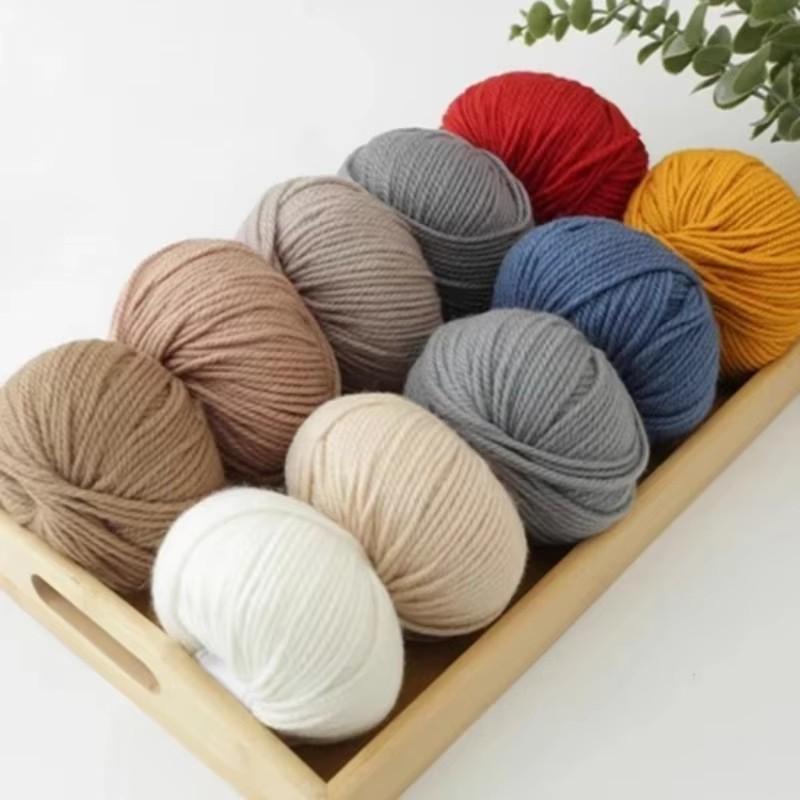 50g 100% Australian Merino Pure Wool Thread, 4mm Baby Wool DIY Hand Knitted Crochet Scarf Clothes Yarn Clothes Hats