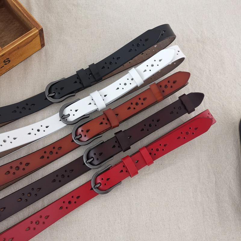 Fashionable Womens Leather Waist Belt With Alloy Closure For Daily Casual Outfits