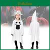 Soft Polyester White Ghost Stage Costume For Kids Ideal For Halloween Cosplay And Dance