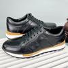 Handmade Mens Oxford Sneakers Genuine Leather Lace-Up Men Casual Leather Shoes Outdoor Daily Walking Flat Footwear