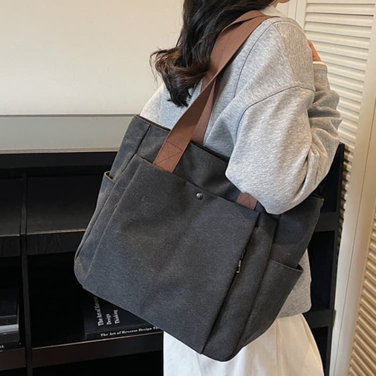 Large capacity canvas tote bag women's shoulder bag