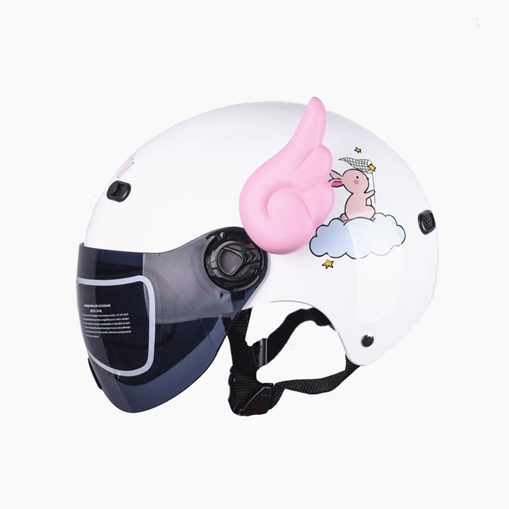 2Pcs Helmet Angel Wing Ornament with Base and Tapes for Bike Helmet Motorcycle Helmet Snowboard Helmet (Helmet Not