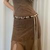 Delicate Waist Rope for Woman Bohemian Weaving Waist Belt Sexy Women Beach Getaways Swimsuit Skirt Ethnic Waist Chain