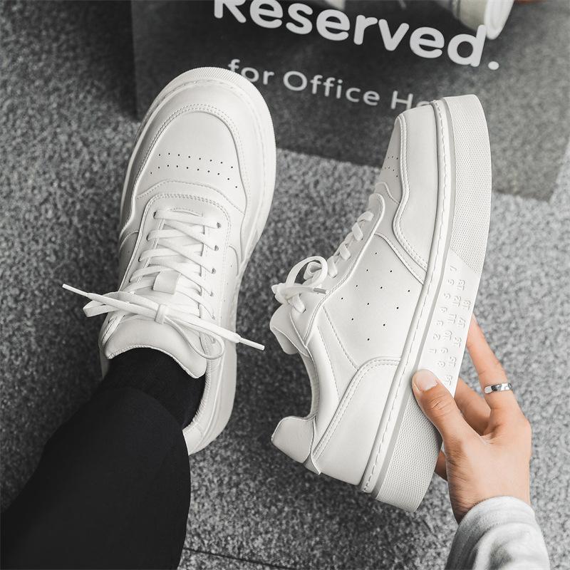 

Мужские осенние кеды повседневные личностные простые белые туфли мужские 2024 новые дышащие трендовые туфли 8885-J 38 белый