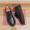 Luxury Men's Plus Size Leather Shoes Man Round Toe Thick-Soled Height Increase Lace-Up Formal Business Wedding Work Men Shoes