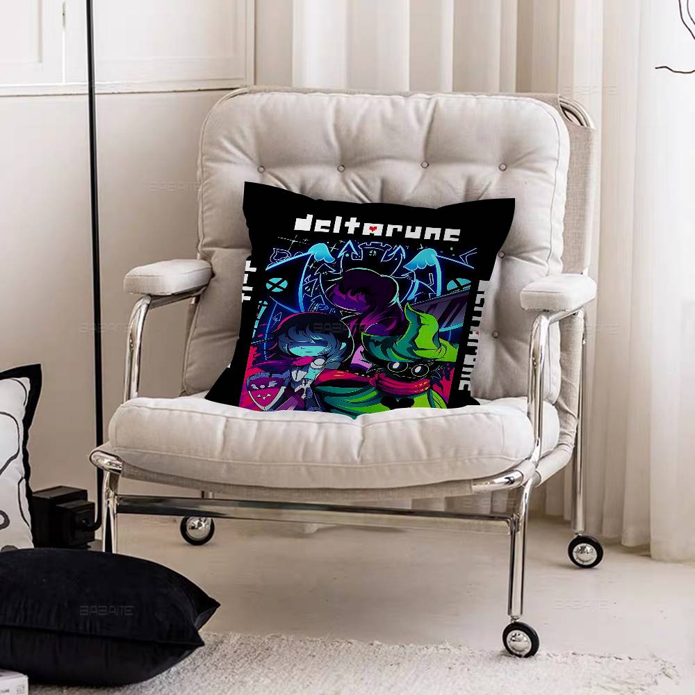 D-Deltarune Video Game Cushion Cover Pillow Cover Decor Pillowcase Printed Cushion Case for Couch