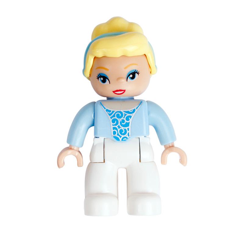 Big Building Blocks Boy Girls Family Policemen Figures Doll Compatible Duplos Children Kids Self Locking Bricks Assemble Toys