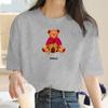 Summer New Cute Bear Short Sleeve Printed Clothing Women T-shirt Harajuku Pattern Fashion Clothing Women Top Off the Boat Unisex